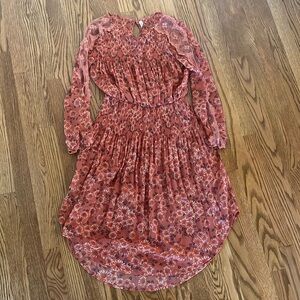 Free people dusty Rose floral dress